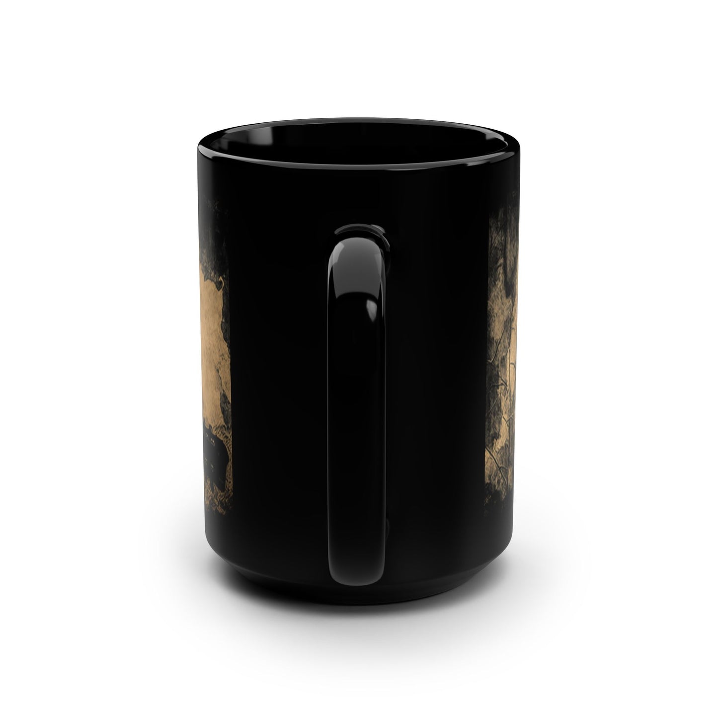 Mountain Lion Puma Cougar Playing Guitar - 15 oz Coffee Mug