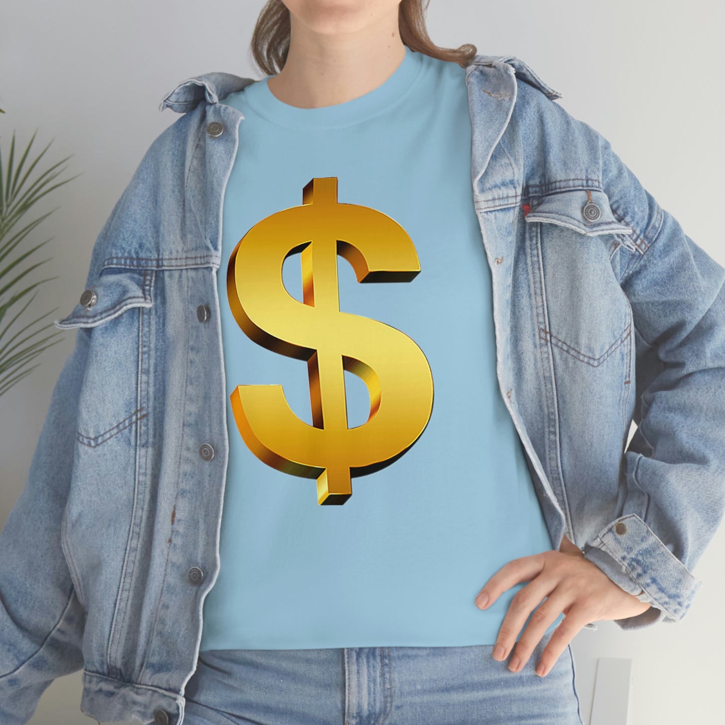 Bling Money Cash My Money Folds Unisex Heavy Cotton Tee Bills cash currency bucks coin funds gold dollar C-note big shot deep pocket