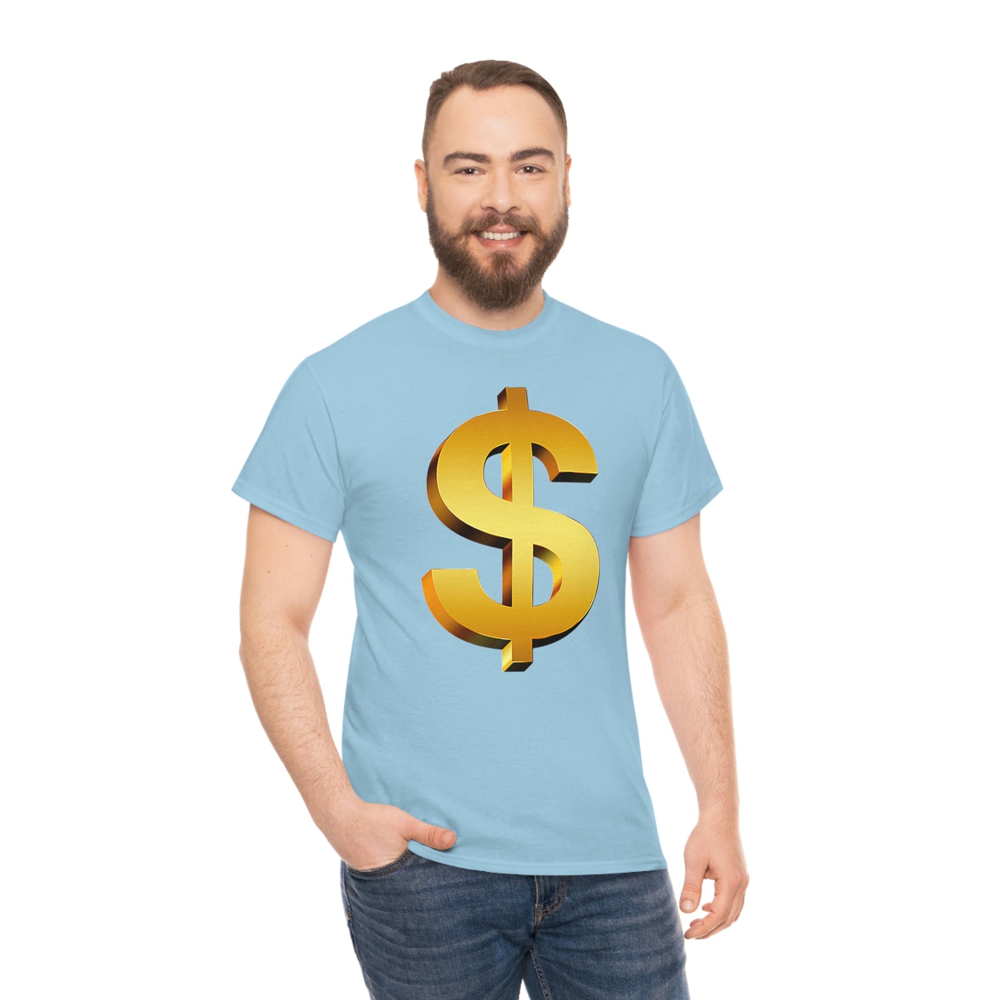 Bling Money Cash My Money Folds Unisex Heavy Cotton Tee Bills cash currency bucks coin funds gold dollar C-note big shot deep pocket