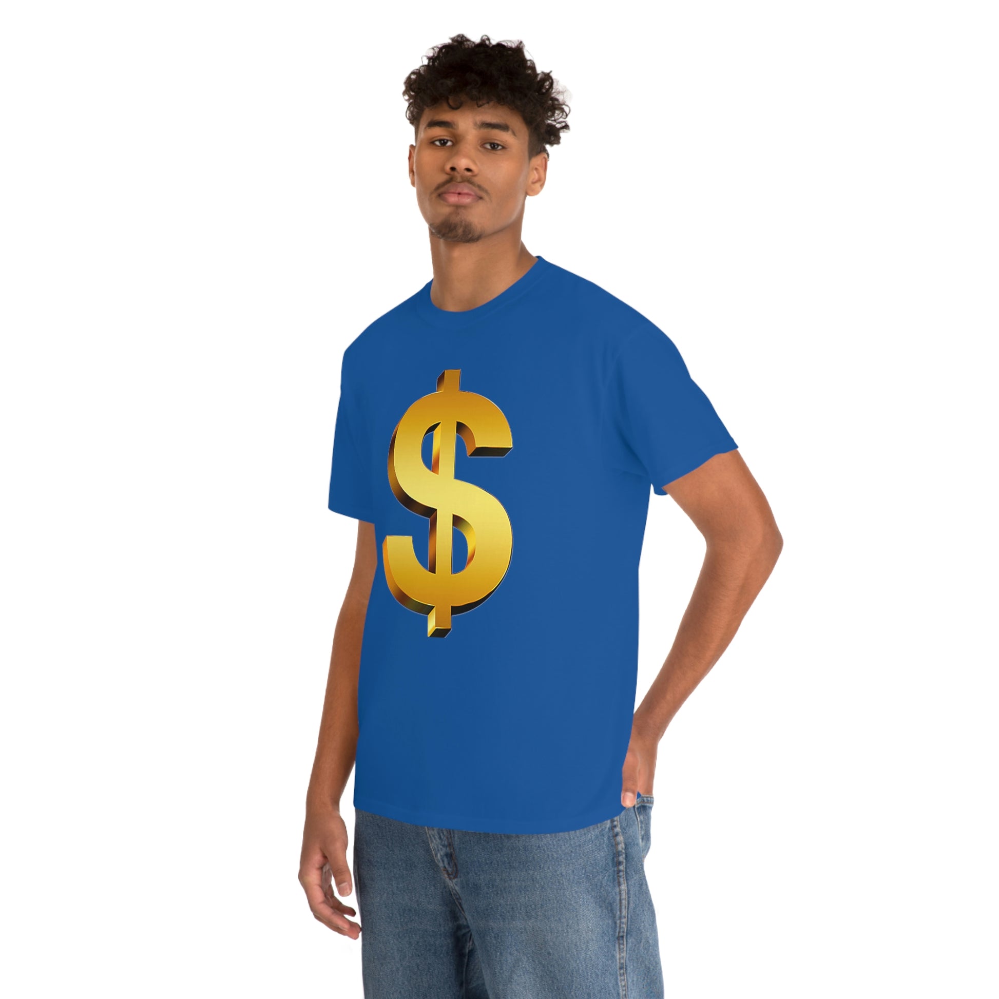 Bling Money Cash My Money Folds Unisex Heavy Cotton Tee Bills cash currency bucks coin funds gold dollar C-note big shot deep pocket