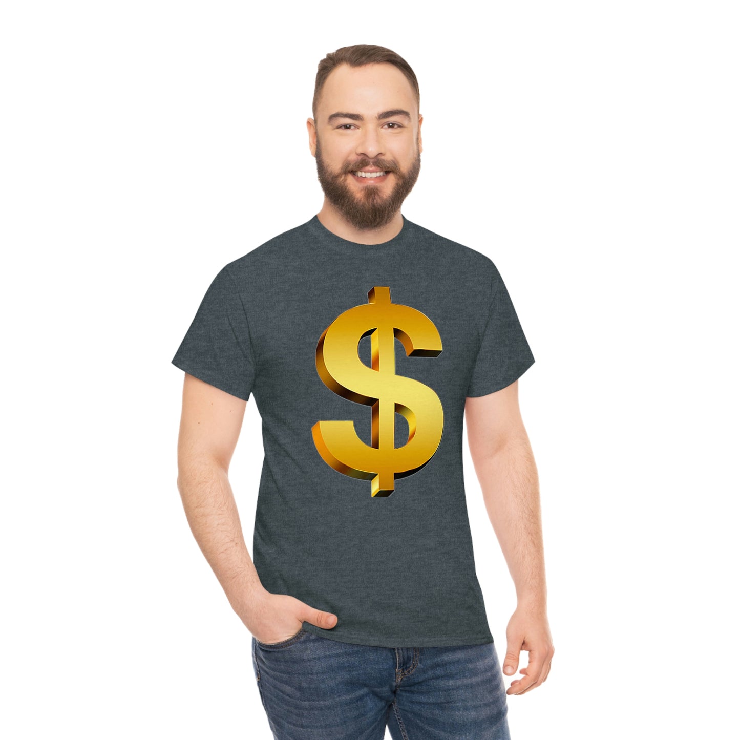 Bling Money Cash My Money Folds Unisex Heavy Cotton Tee Bills cash currency bucks coin funds gold dollar C-note big shot deep pocket