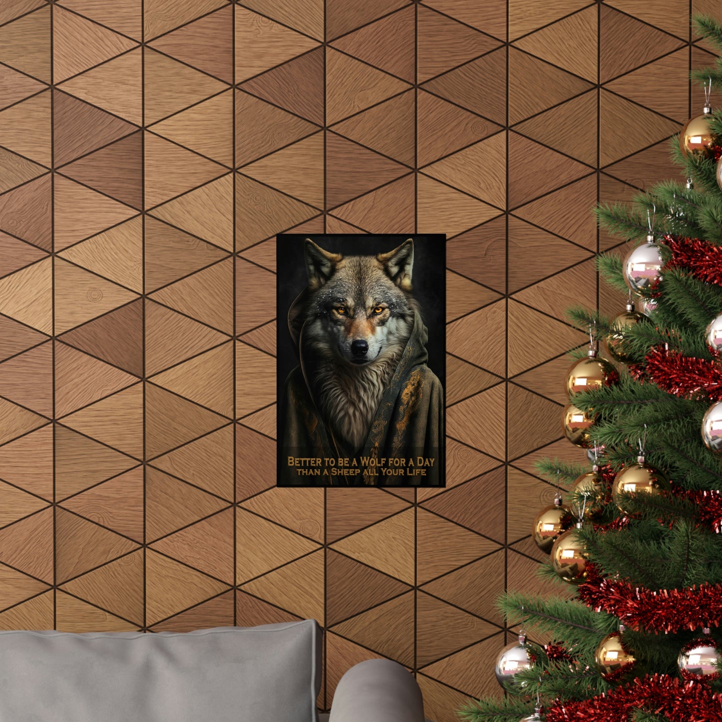 Wolf Inspirational Quotes - Better to Be a Wolf for a Day Than a Sheep All Your Life - Premium Matte Vertical Posters