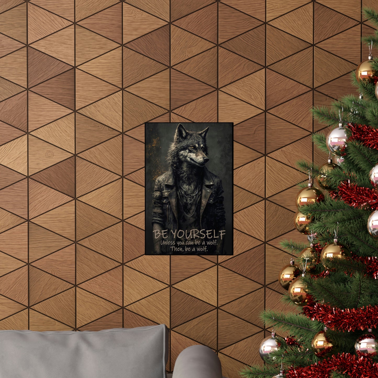 Wolf Inspirational Quotes - Be Yourself Unless You Can Be a Wolf - Then, Be a Wolf - Premium Matte Vertical Posters