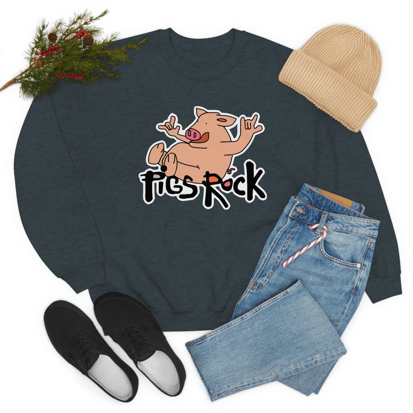 Pigs Rock Unisex Heavy Blend Crewneck Sweatshirt