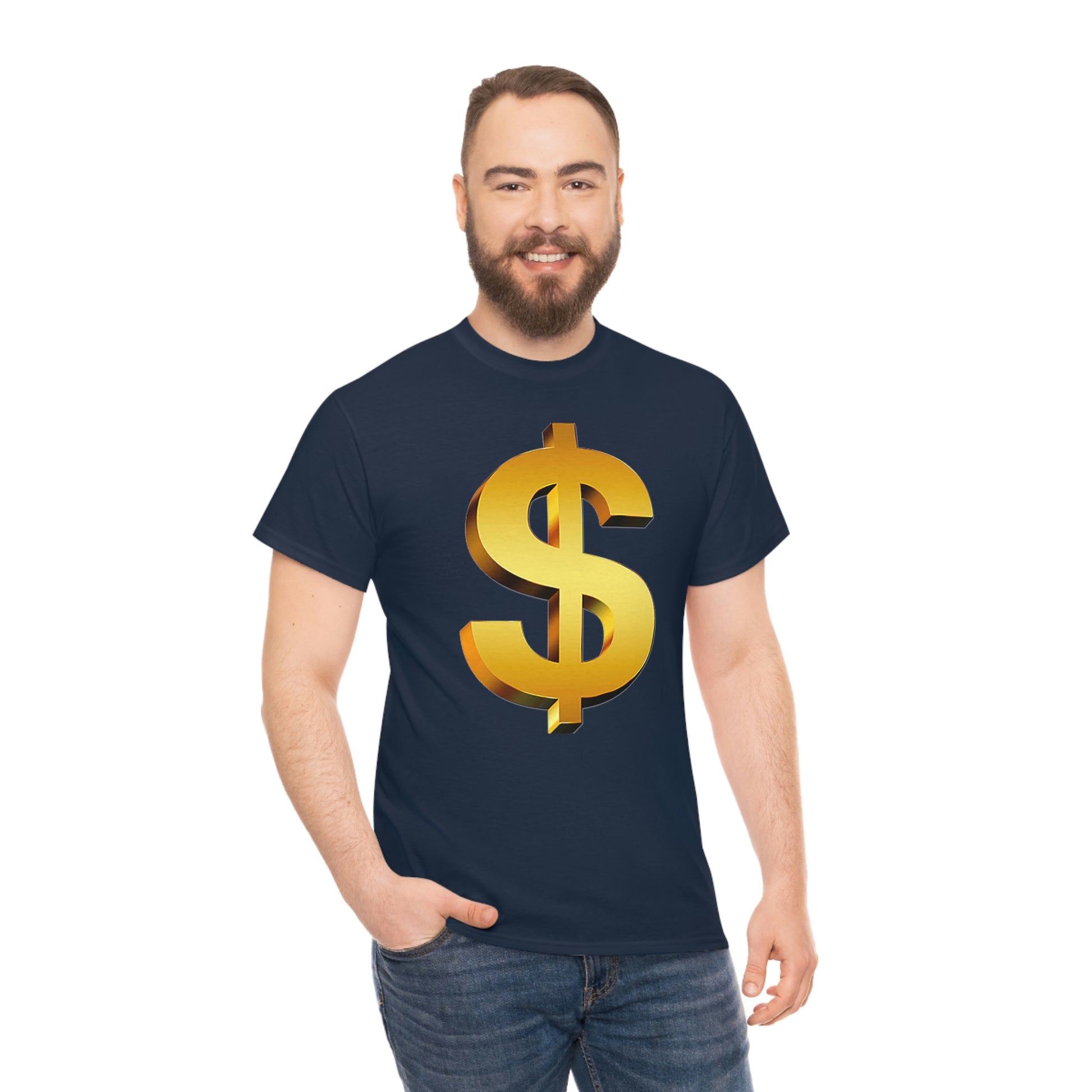 Bling Money Cash My Money Folds Unisex Heavy Cotton Tee Bills cash currency bucks coin funds gold dollar C-note big shot deep pocket
