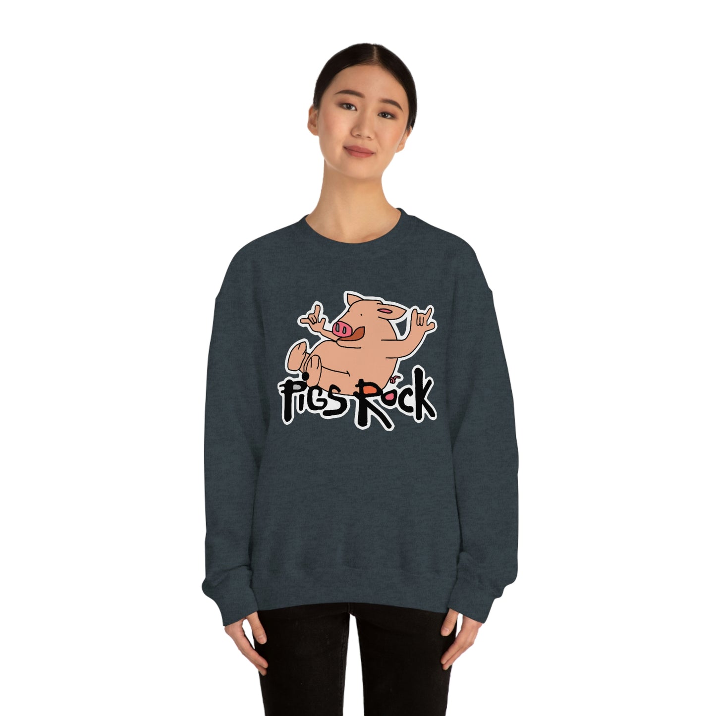 Pigs Rock Unisex Heavy Blend Crewneck Sweatshirt