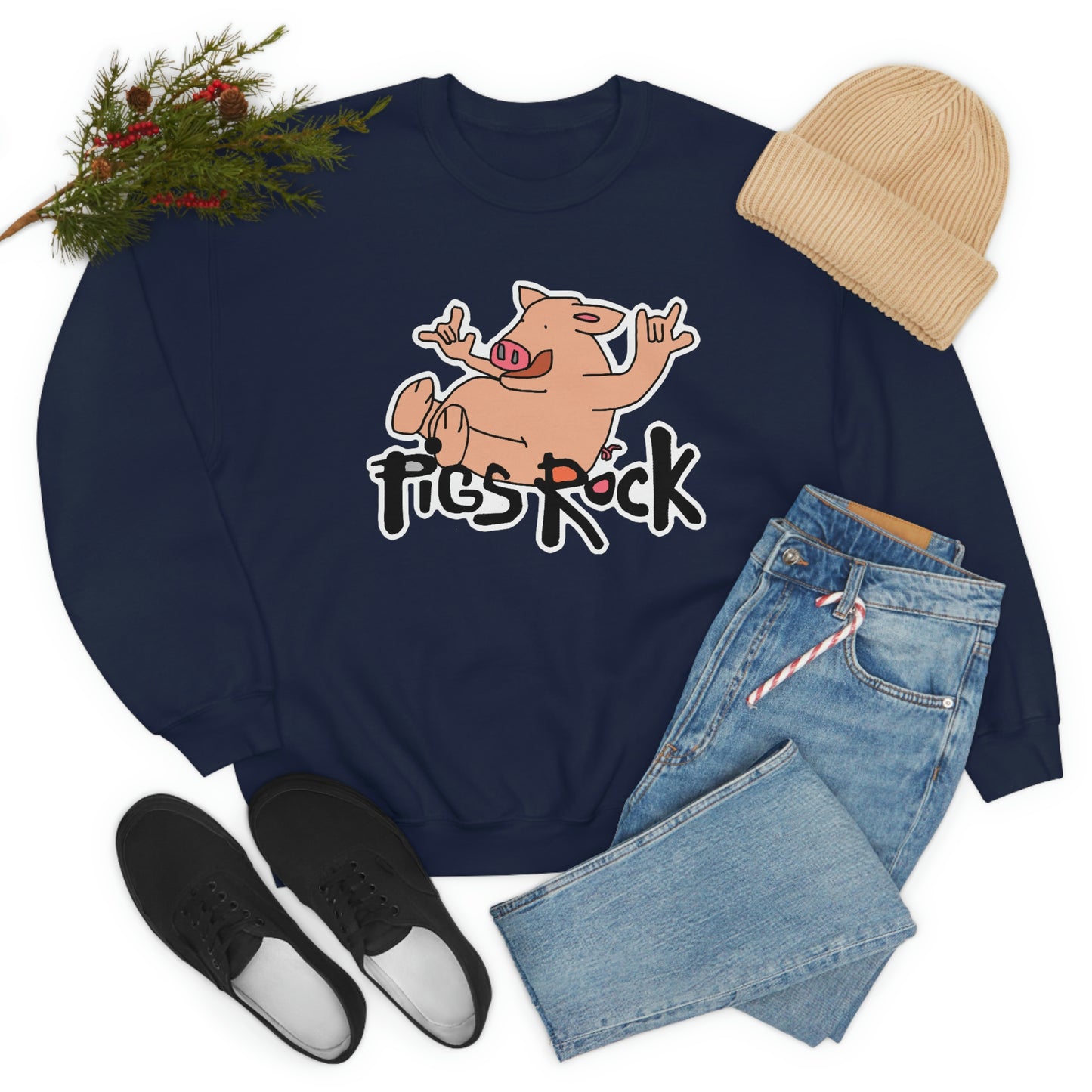 Pigs Rock Unisex Heavy Blend Crewneck Sweatshirt