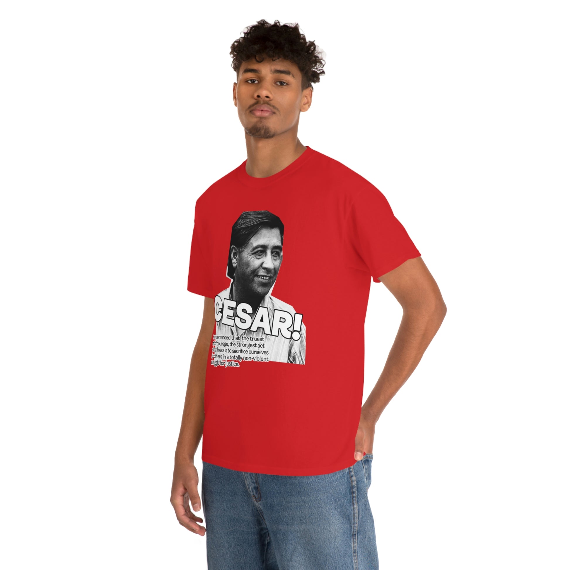 Cesar Chavez Quote Unisex Heavy Cotton Tee Hero Series Gloria Steinem Martin Luther King Jr