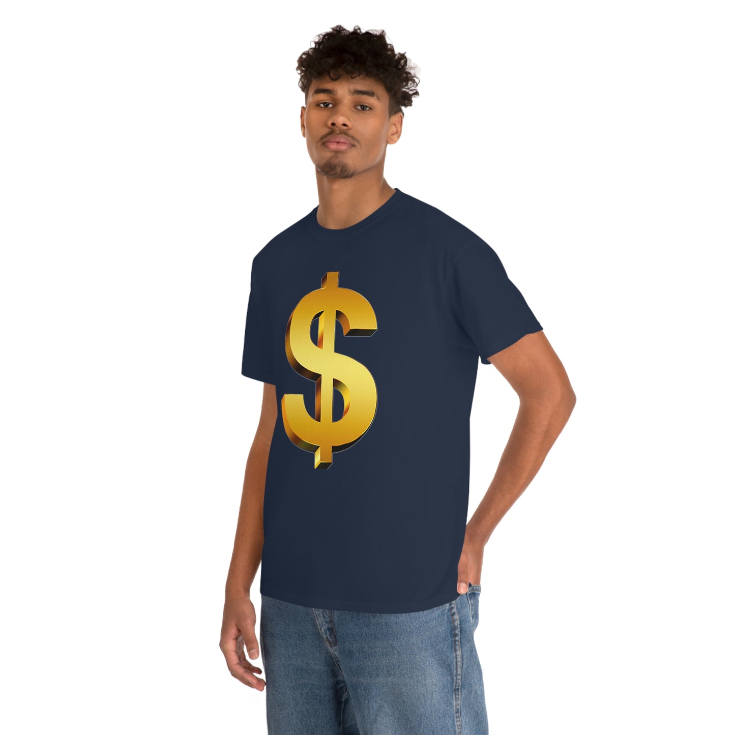 Bling Money Cash My Money Folds Unisex Heavy Cotton Tee Bills cash currency bucks coin funds gold dollar C-note big shot deep pocket
