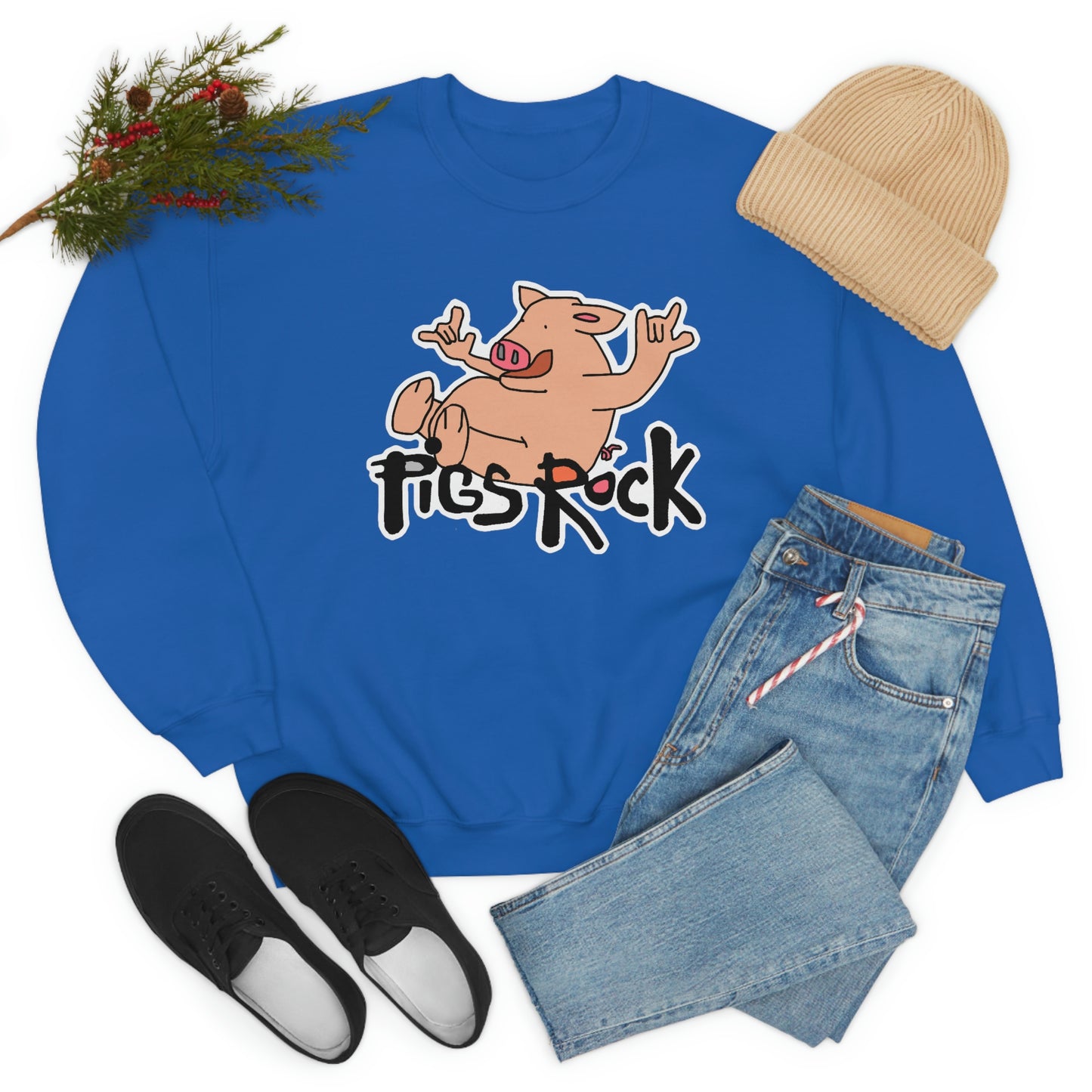 Pigs Rock Unisex Heavy Blend Crewneck Sweatshirt