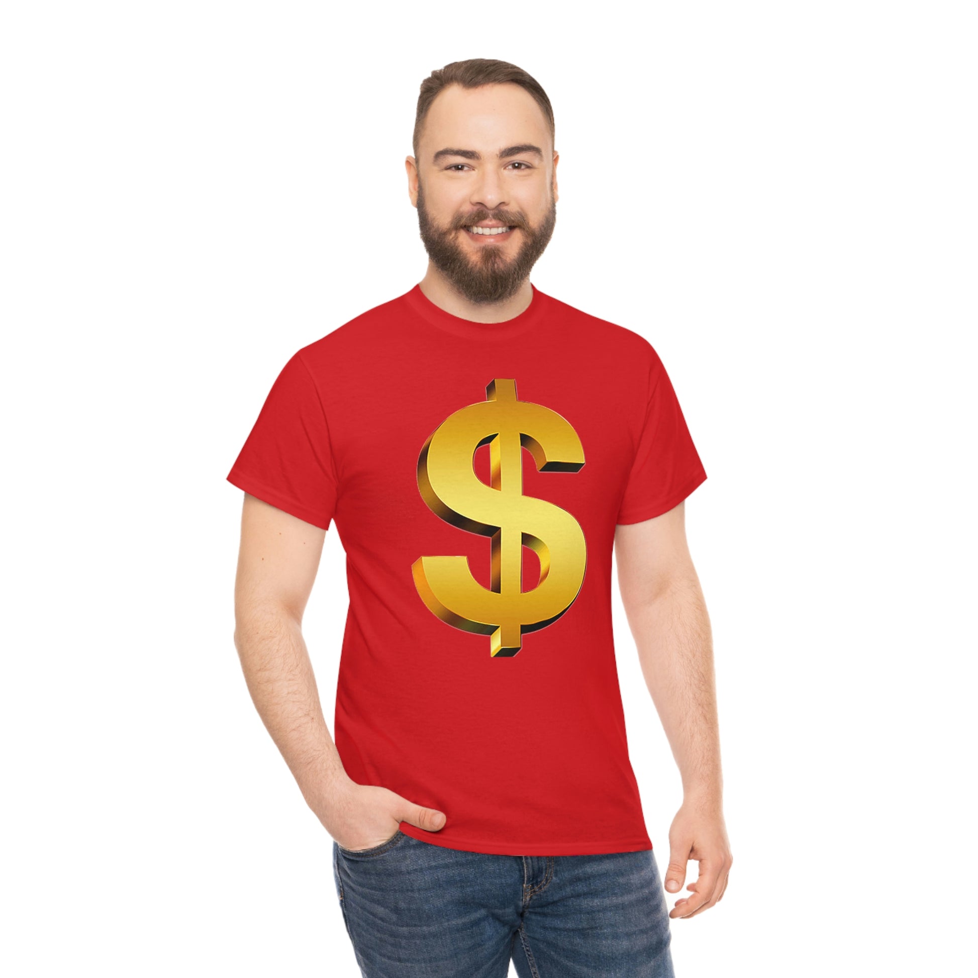 Bling Money Cash My Money Folds Unisex Heavy Cotton Tee Bills cash currency bucks coin funds gold dollar C-note big shot deep pocket