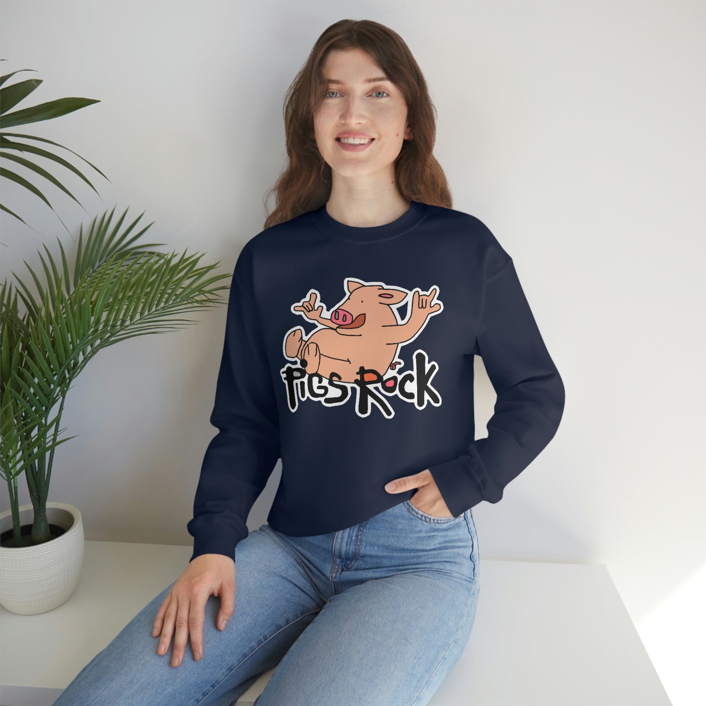 Pigs Rock Unisex Heavy Blend Crewneck Sweatshirt
