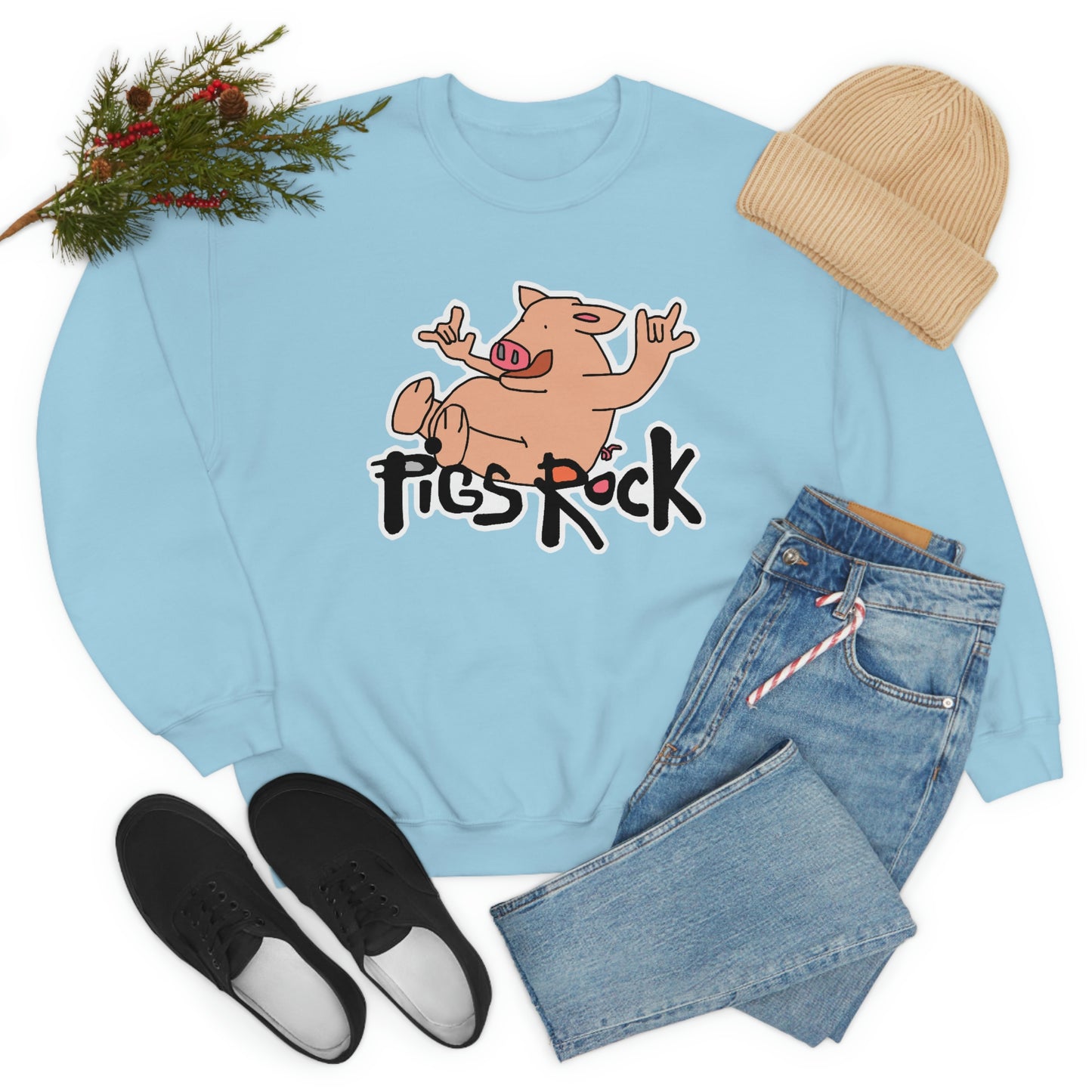Pigs Rock Unisex Heavy Blend Crewneck Sweatshirt