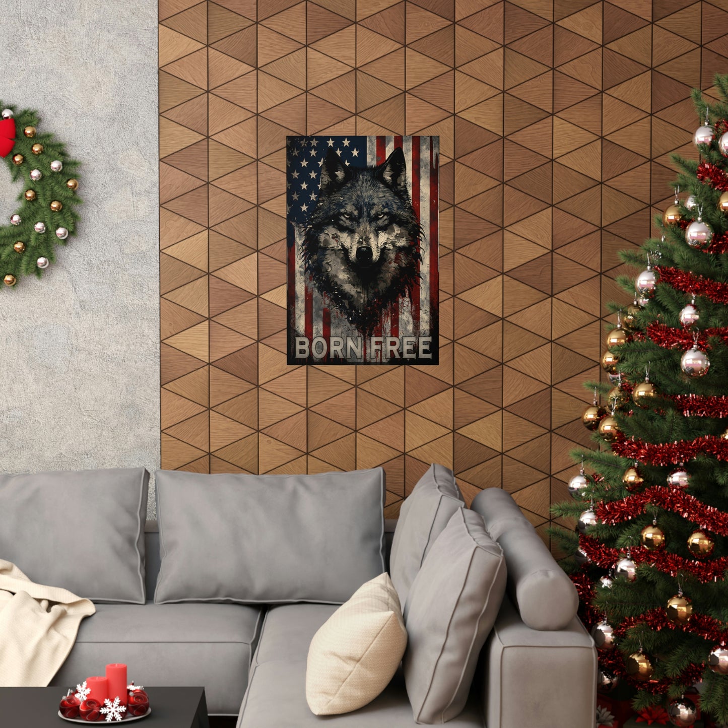 Wolf Inspirational Quotes - Born Free - Premium Matte Vertical Posters