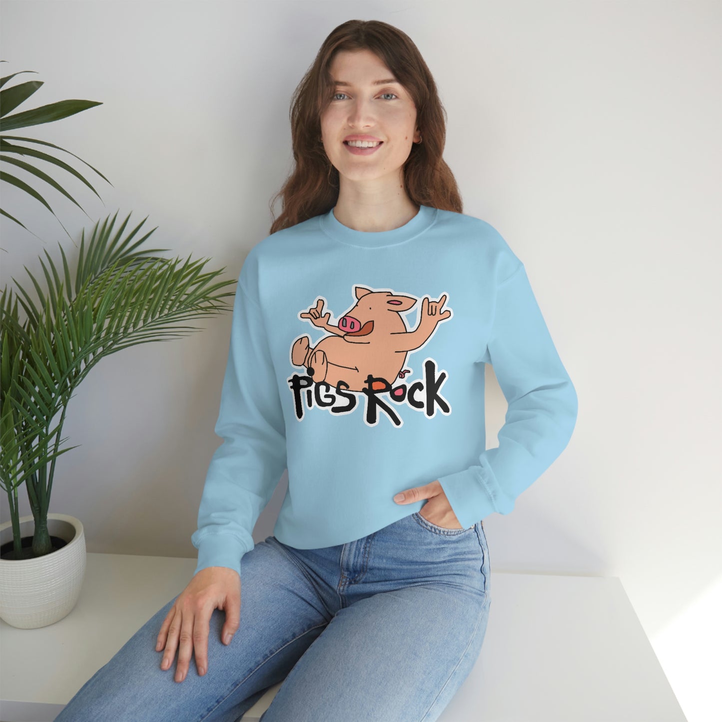 Pigs Rock Unisex Heavy Blend Crewneck Sweatshirt