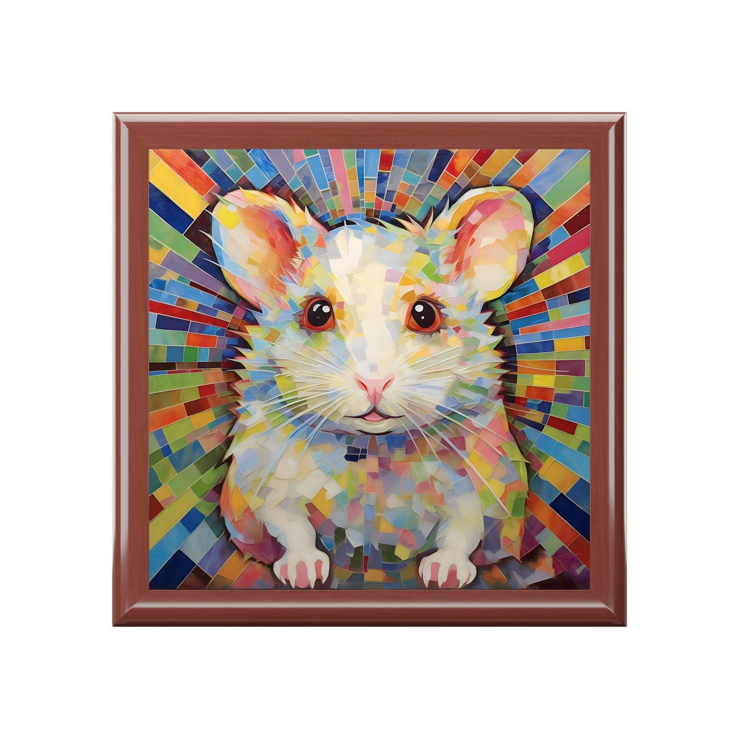 Abstract Hamster Jewelry Keepsake Box