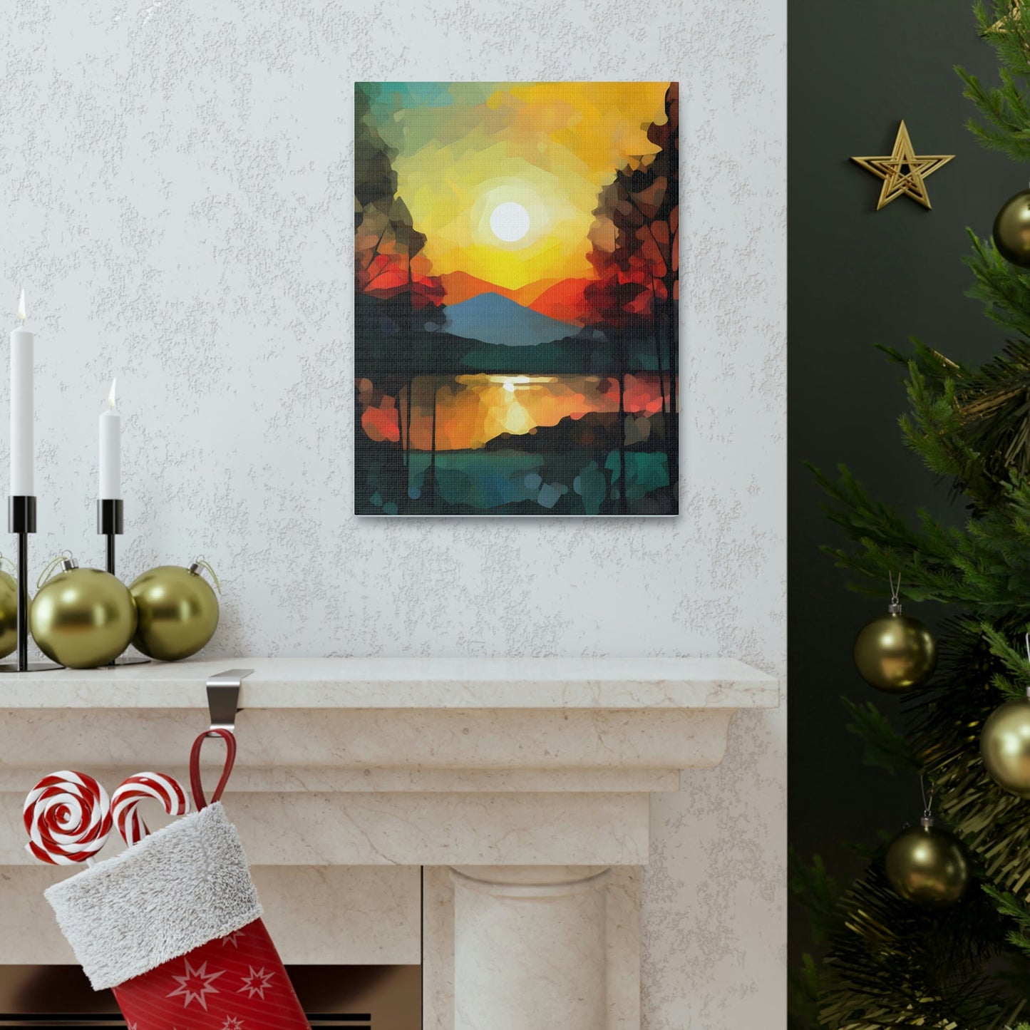 Abstract Style Landscape | Canvas Gallery Wraps