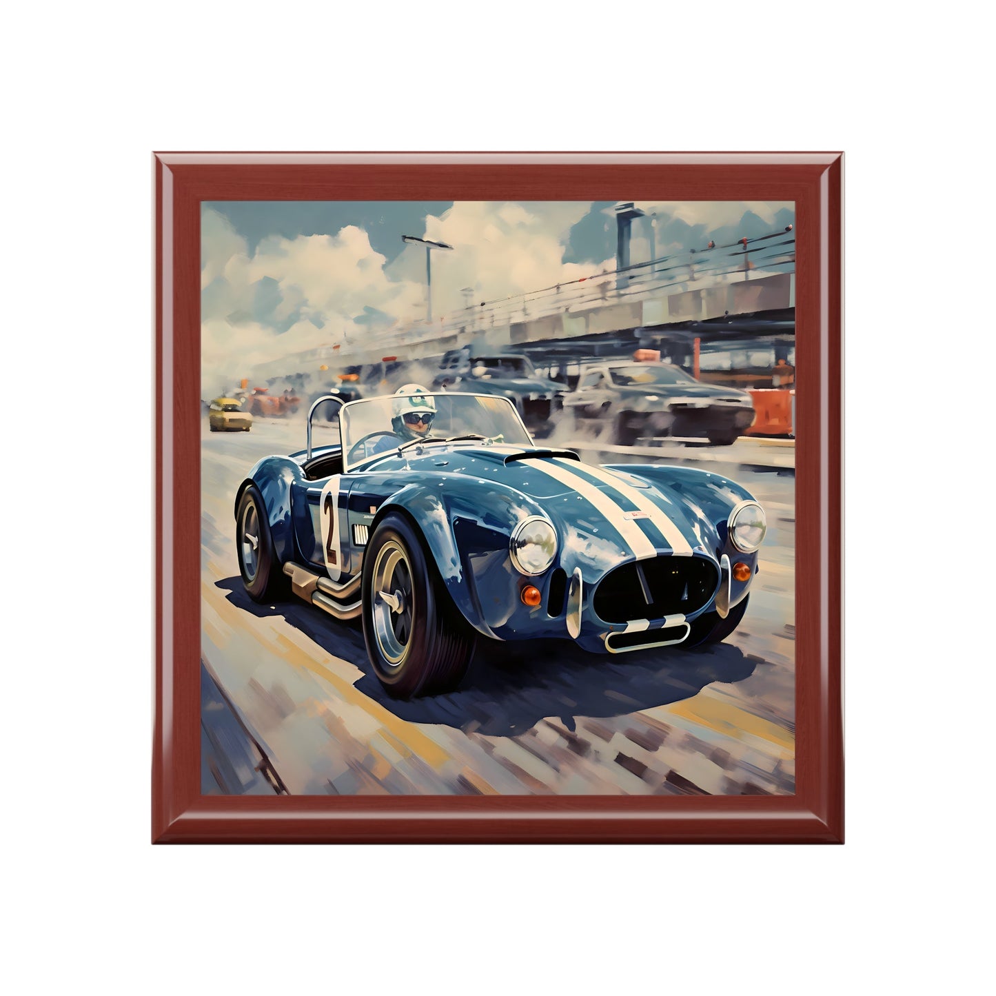 AC Cobra at the Track Jewelry Keepsake Box