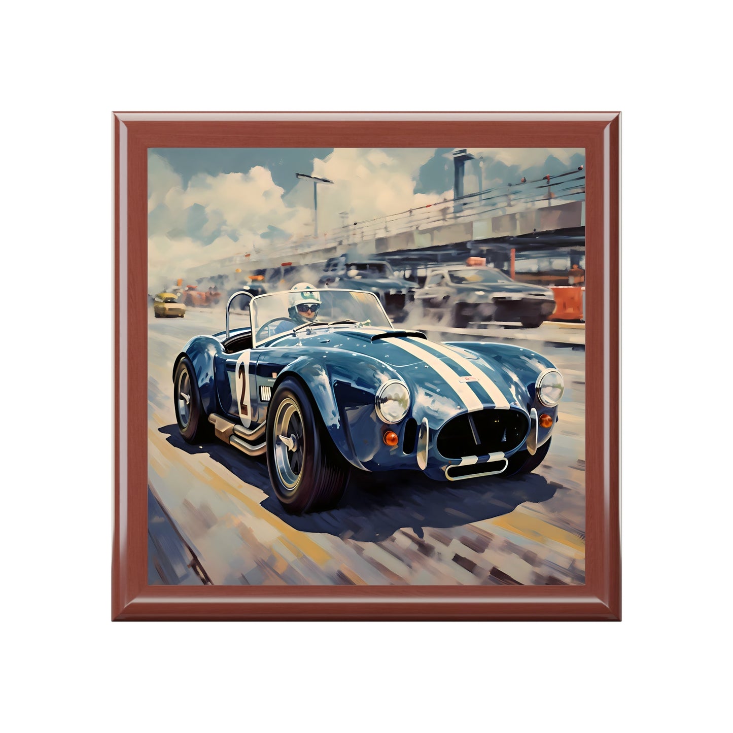 AC Cobra at the Track Jewelry Keepsake Box