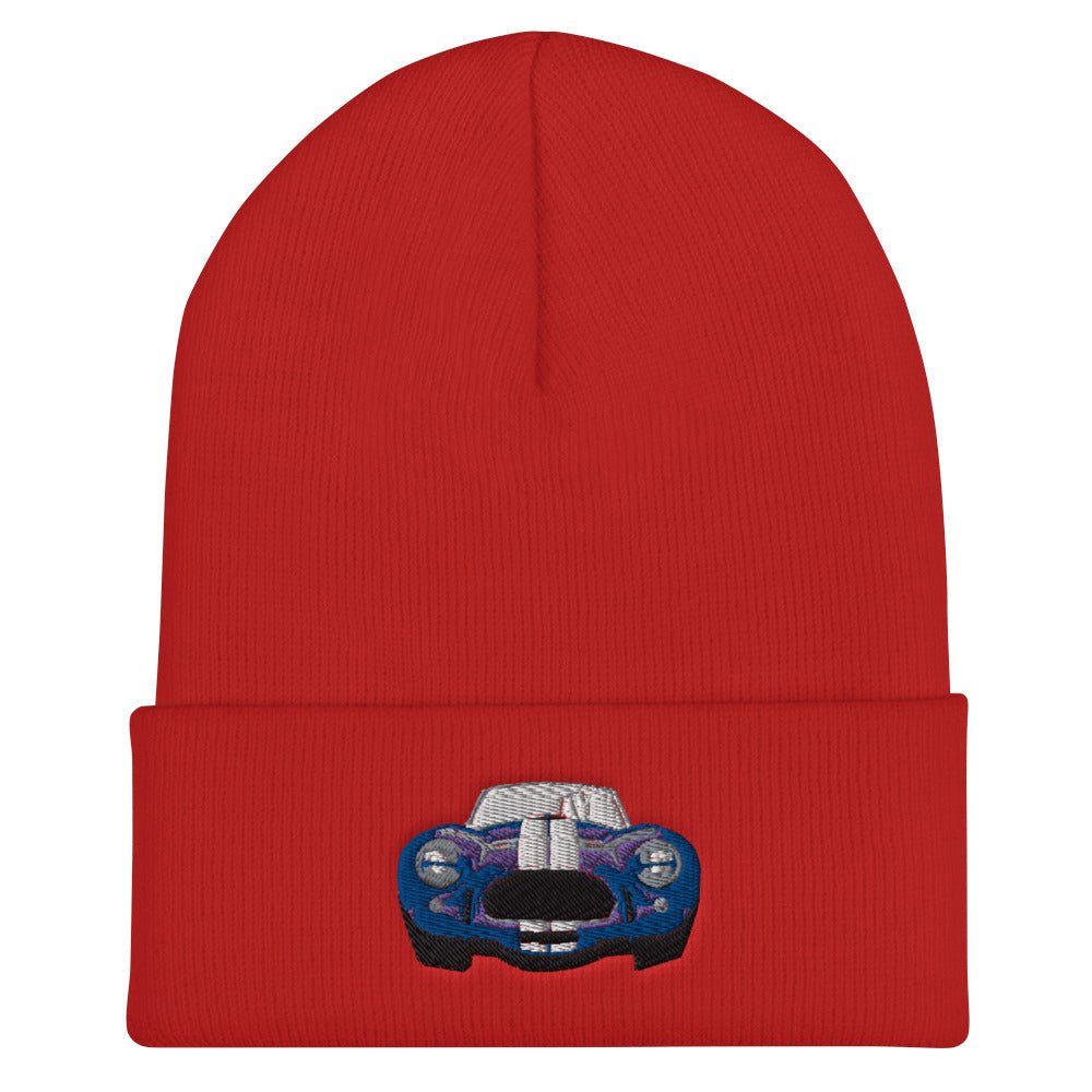AC Cobra Cuffed Beanie for the Classic Car Road Rally Enthusiast