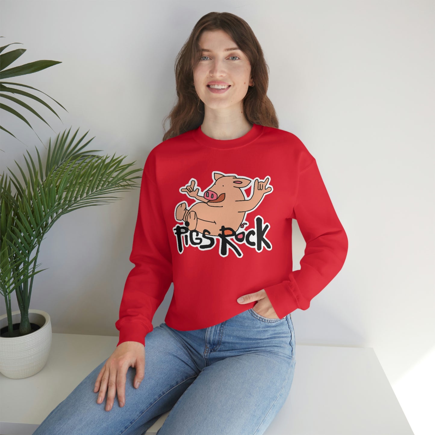 Pigs Rock Unisex Heavy Blend Crewneck Sweatshirt