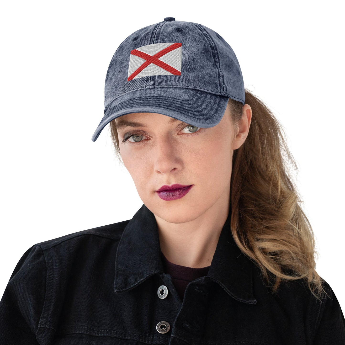 Alabama Flag Vintage Cotton Twill Cap