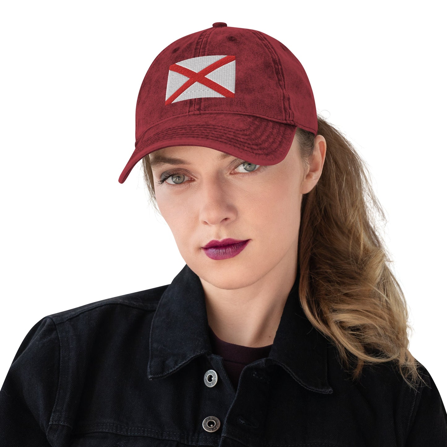 Alabama Flag Vintage Cotton Twill Cap