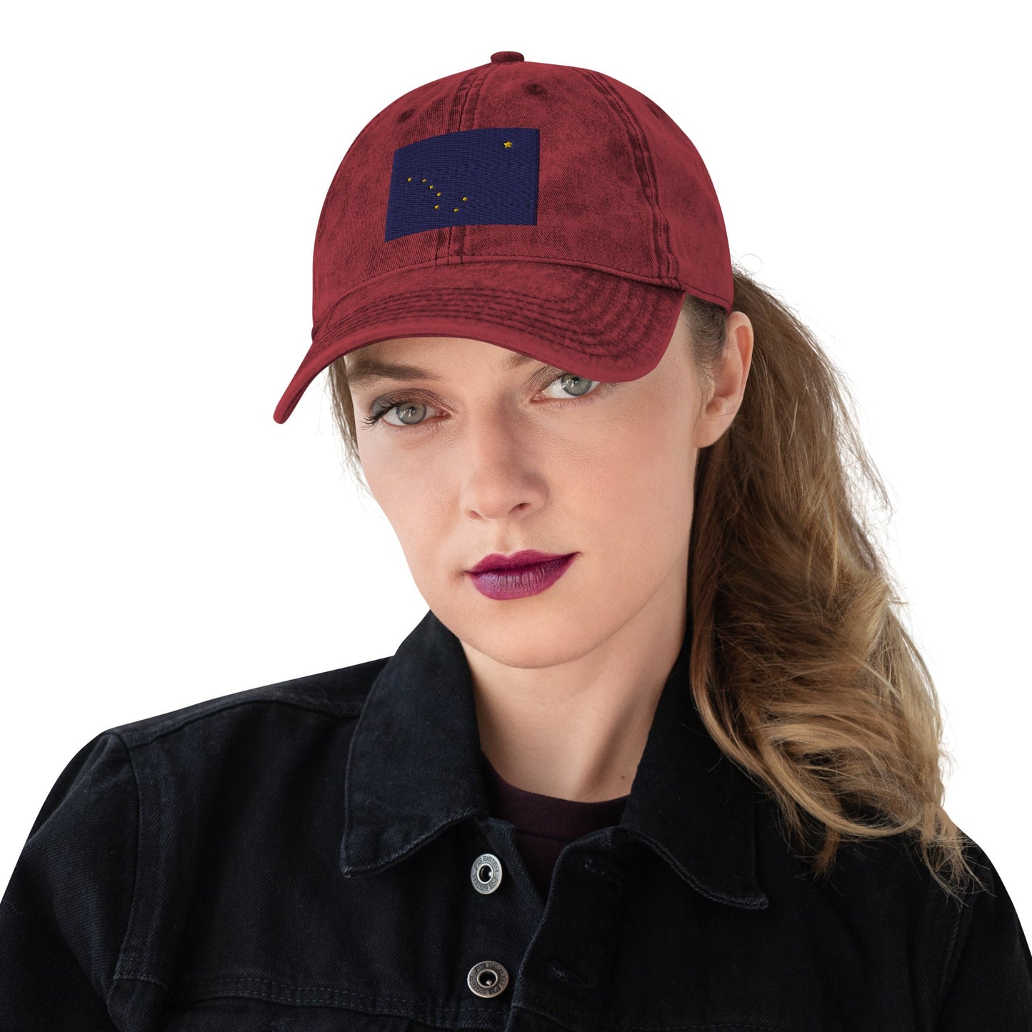 Alaska Flag Vintage Cotton Twill Cap