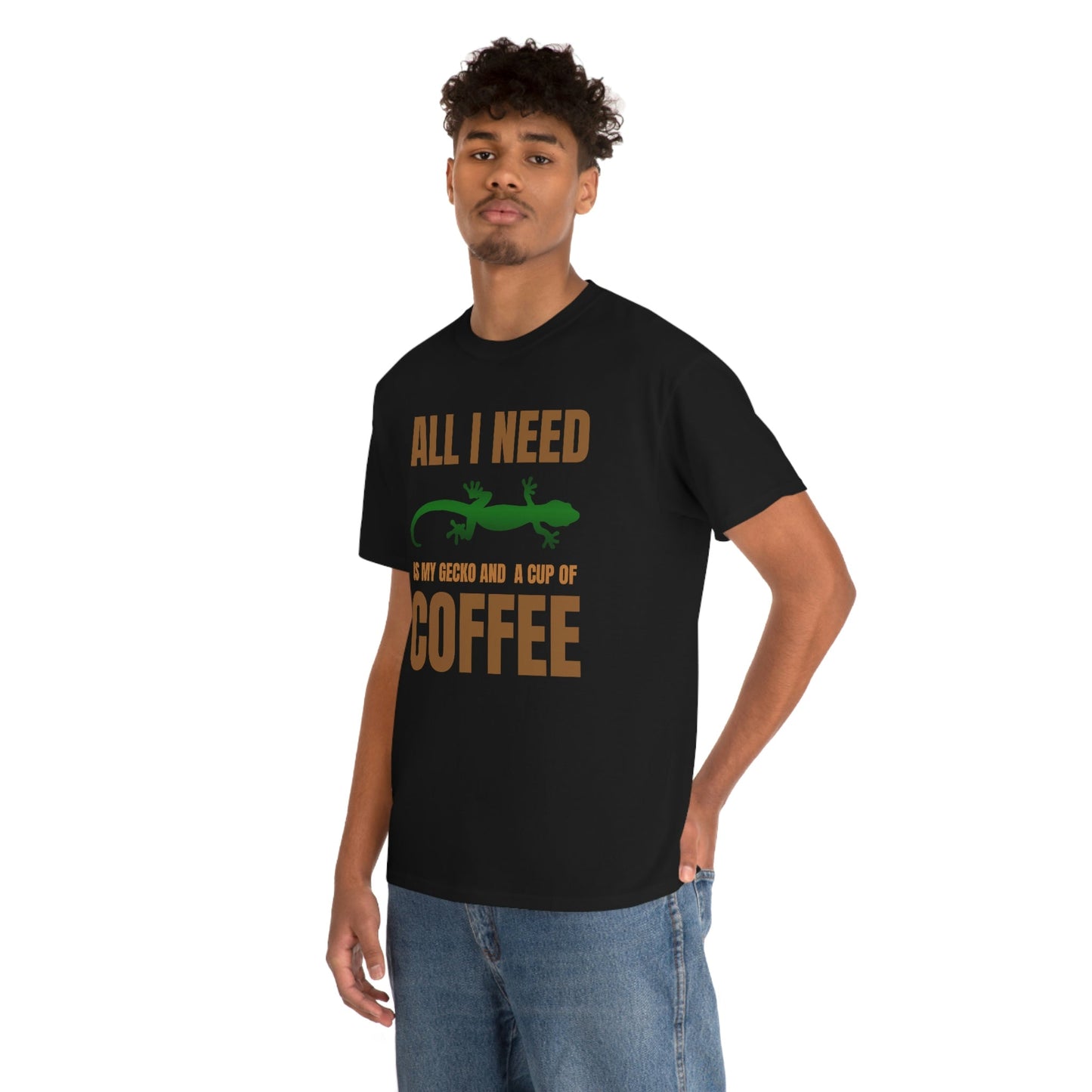 All I Need is My Gecko and a Cup of Coffee Heavy Cotton T-Shirt