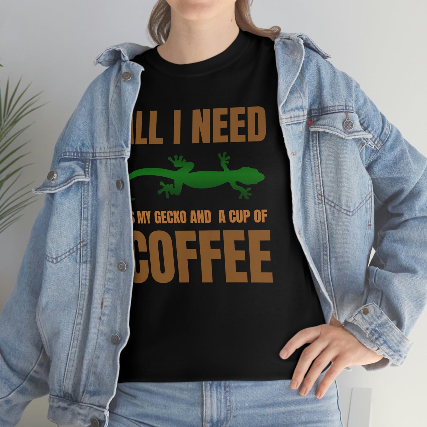 All I Need is My Gecko and a Cup of Coffee Heavy Cotton T-Shirt