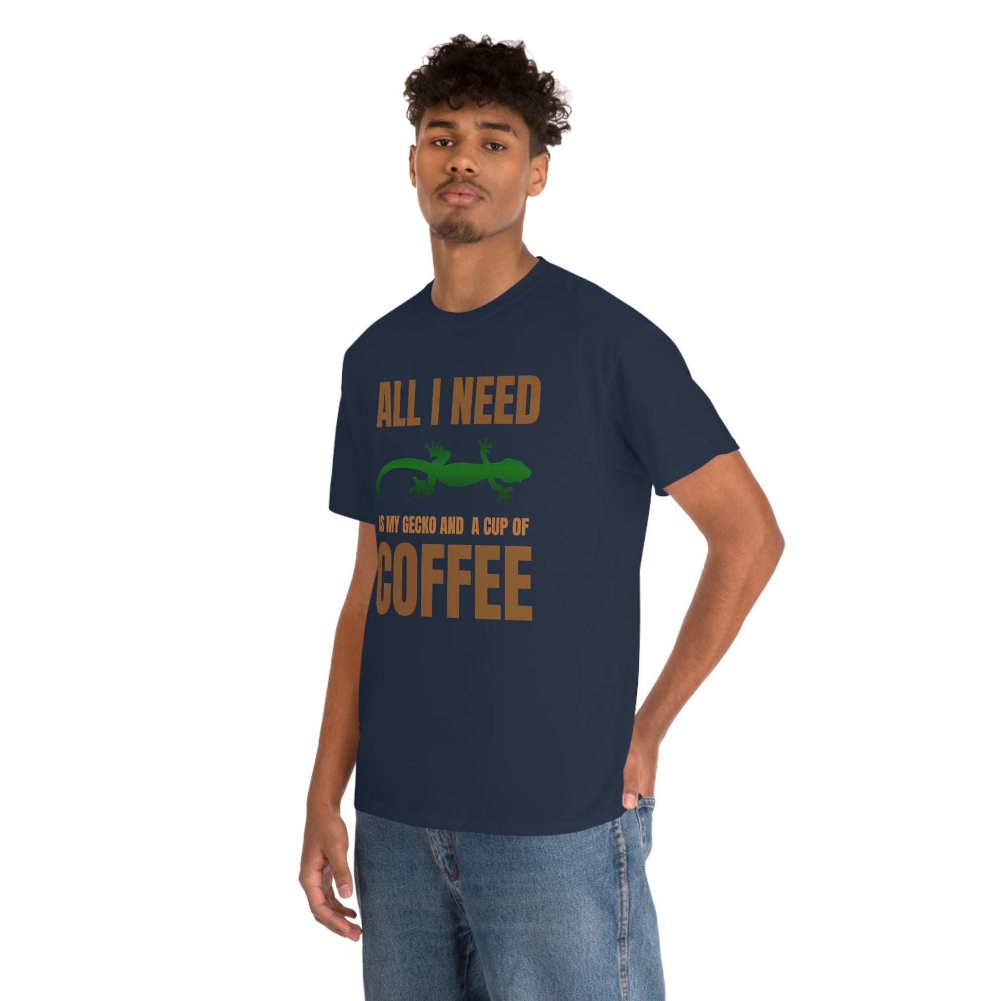 All I Need is My Gecko and a Cup of Coffee Heavy Cotton T-Shirt