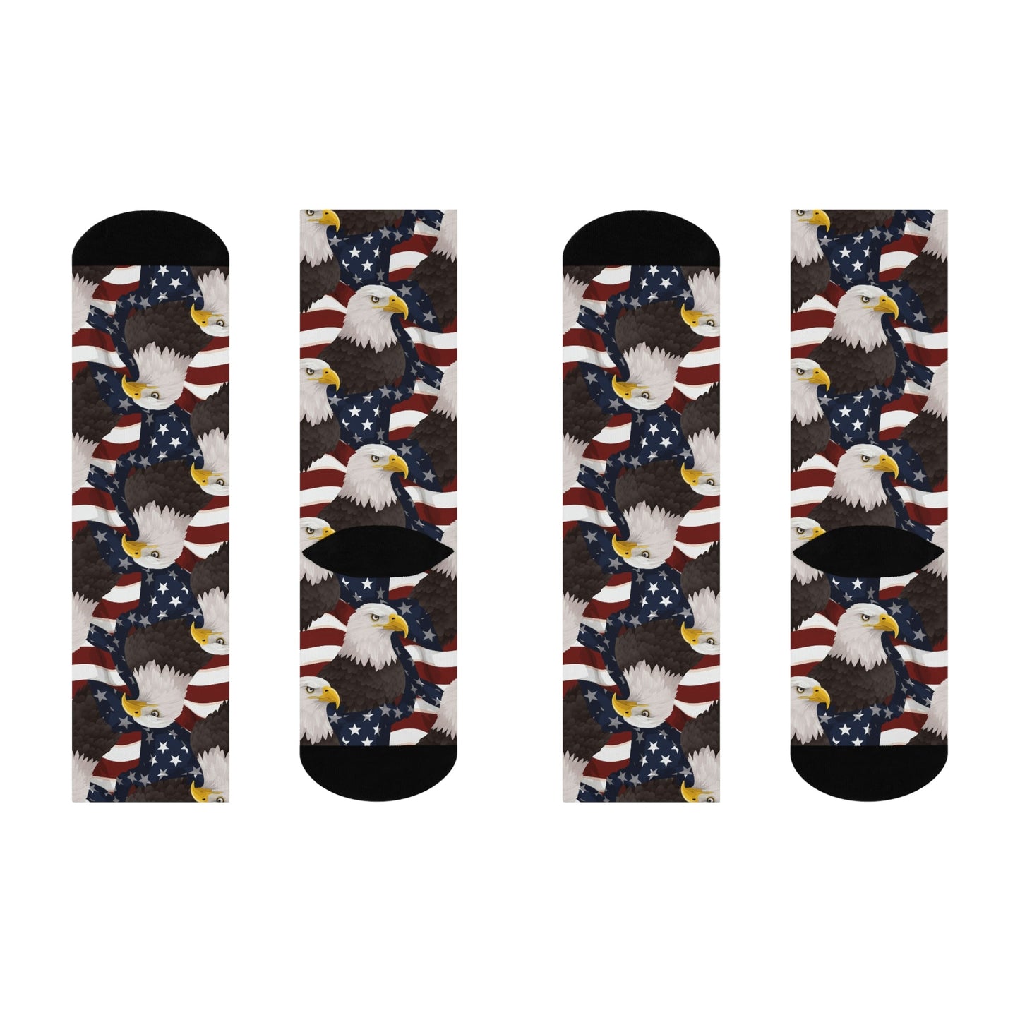 American Blad Eagle Design Cushioned Crew Socks