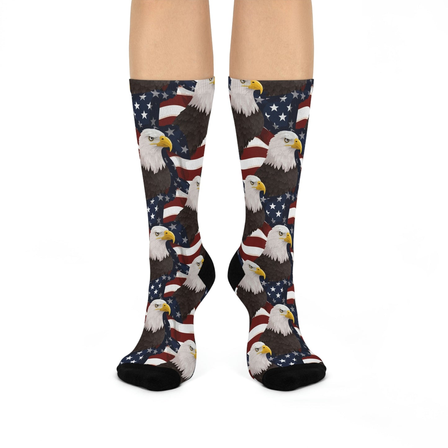 American Blad Eagle Design Cushioned Crew Socks