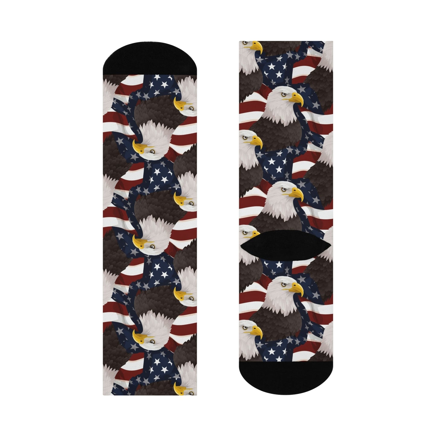 American Blad Eagle Design Cushioned Crew Socks