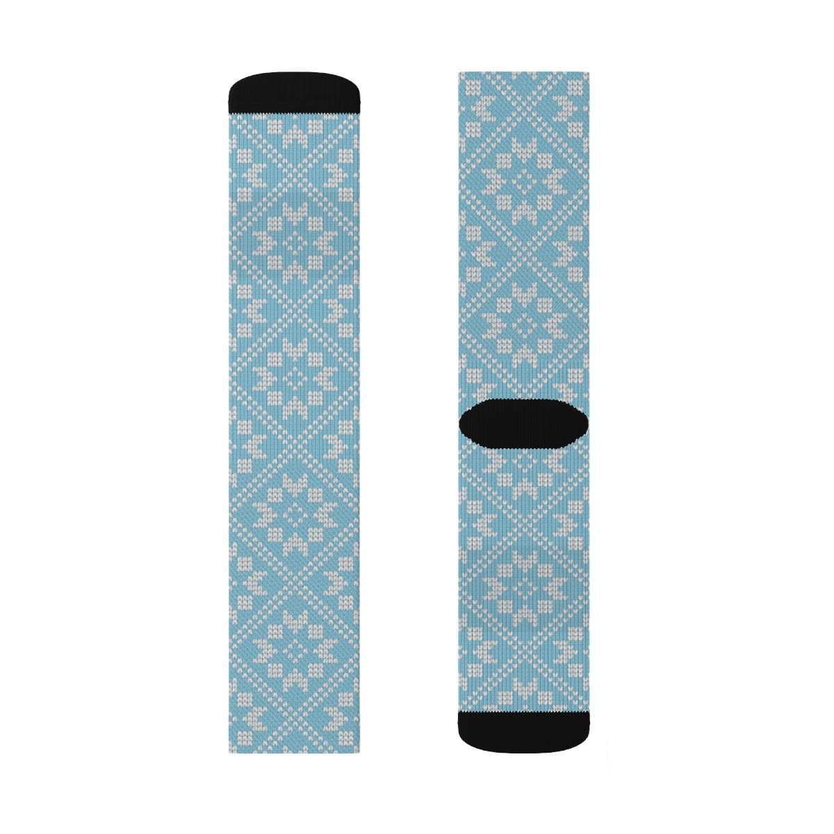 Aqua Blue Diamond Quilt Socks Sox