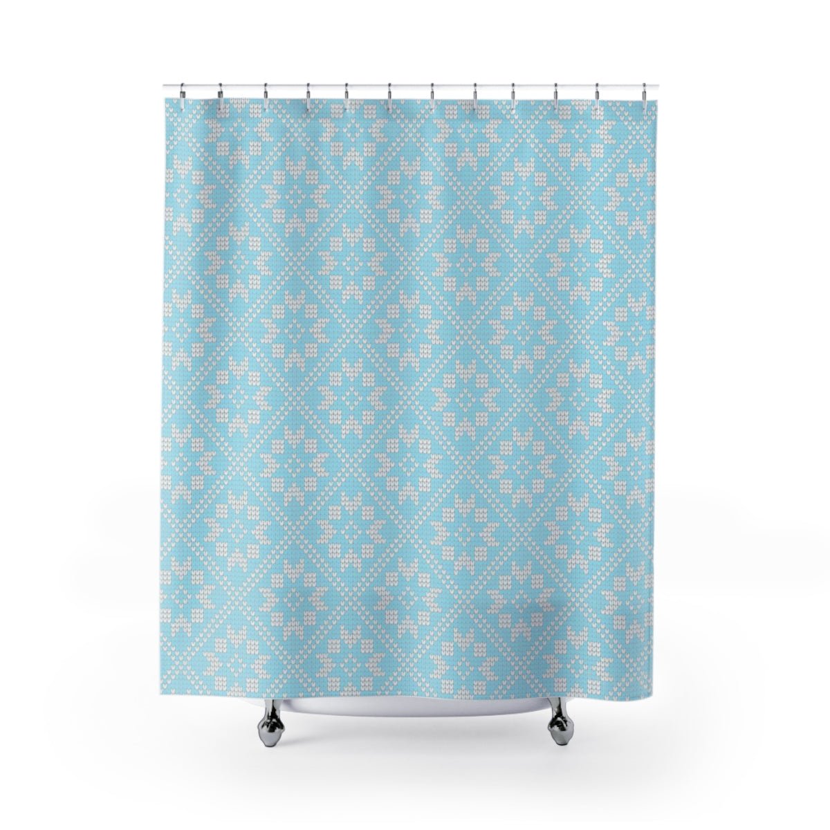 Aqua Coordinating ©MyHeart Collection Shower Curtain