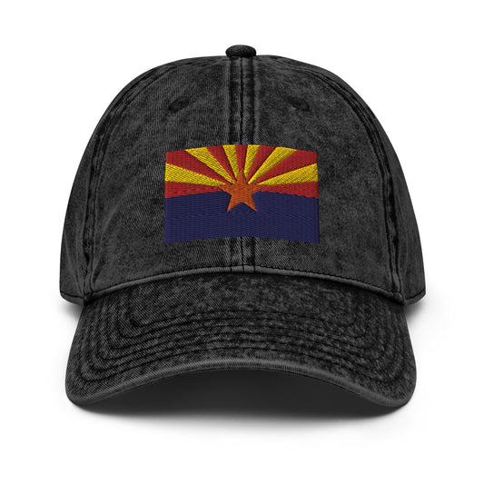 Arizona Flag Vintage Cotton Twill Cap