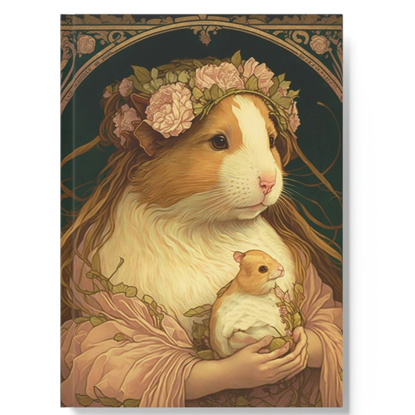 Art Nouveau Guinea Pig Hard Backed Journal