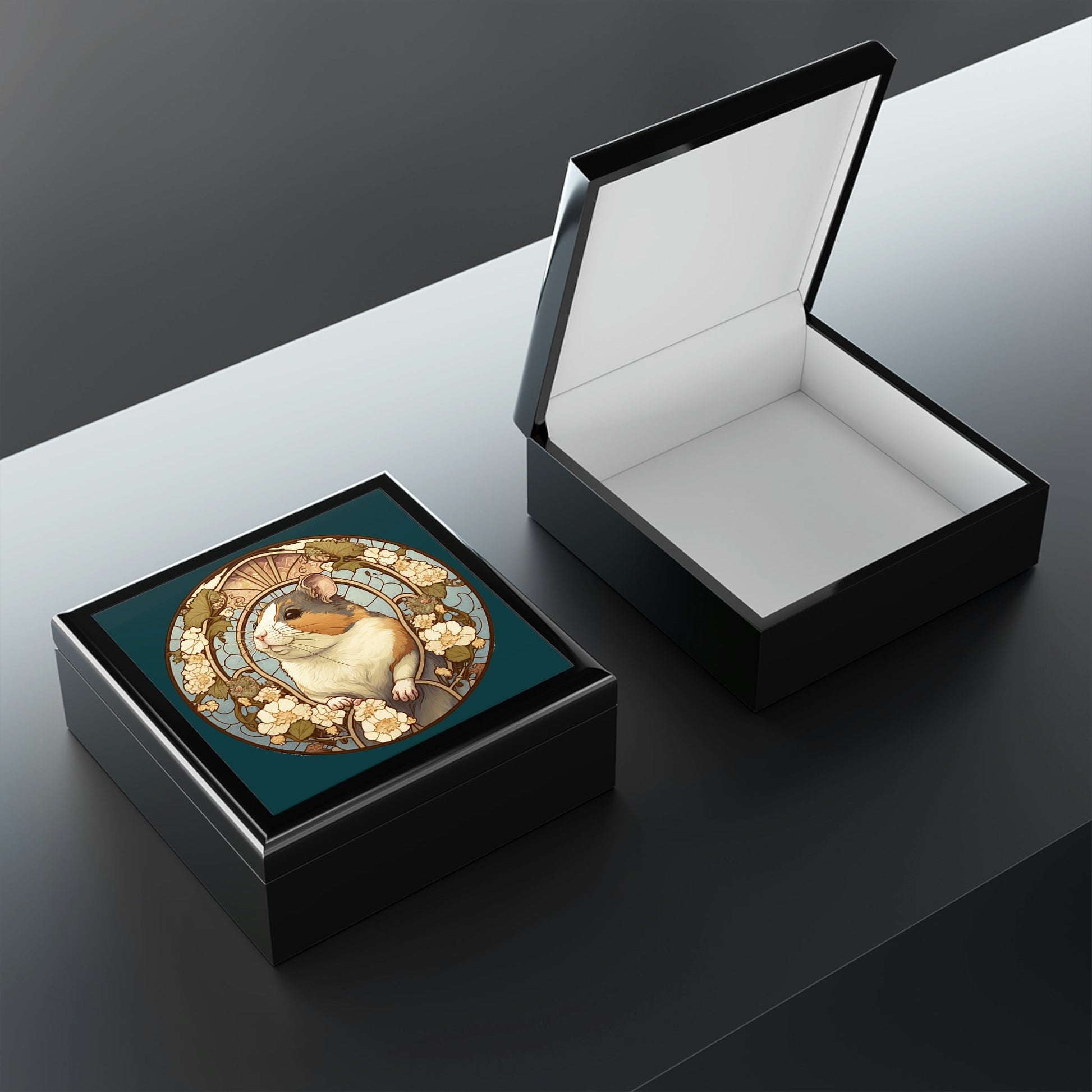 Art Nouveau Hamster Jewelry Box