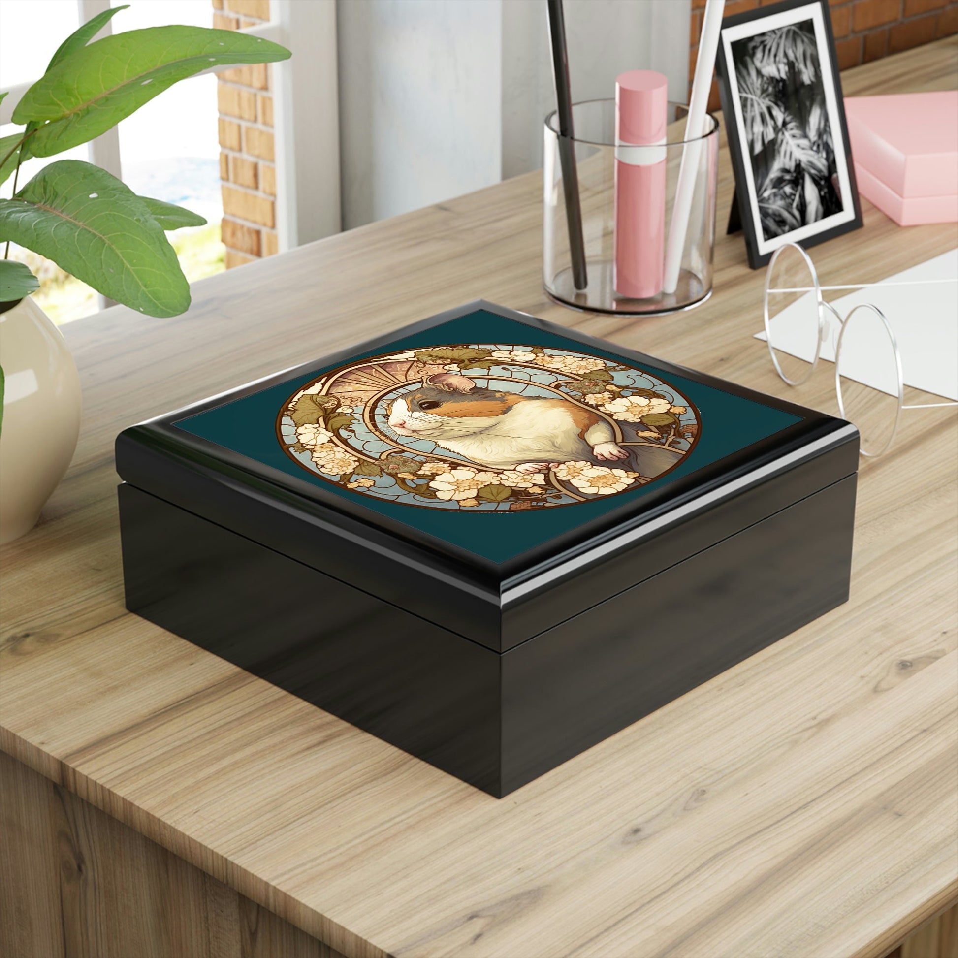 Art Nouveau Hamster Jewelry Box