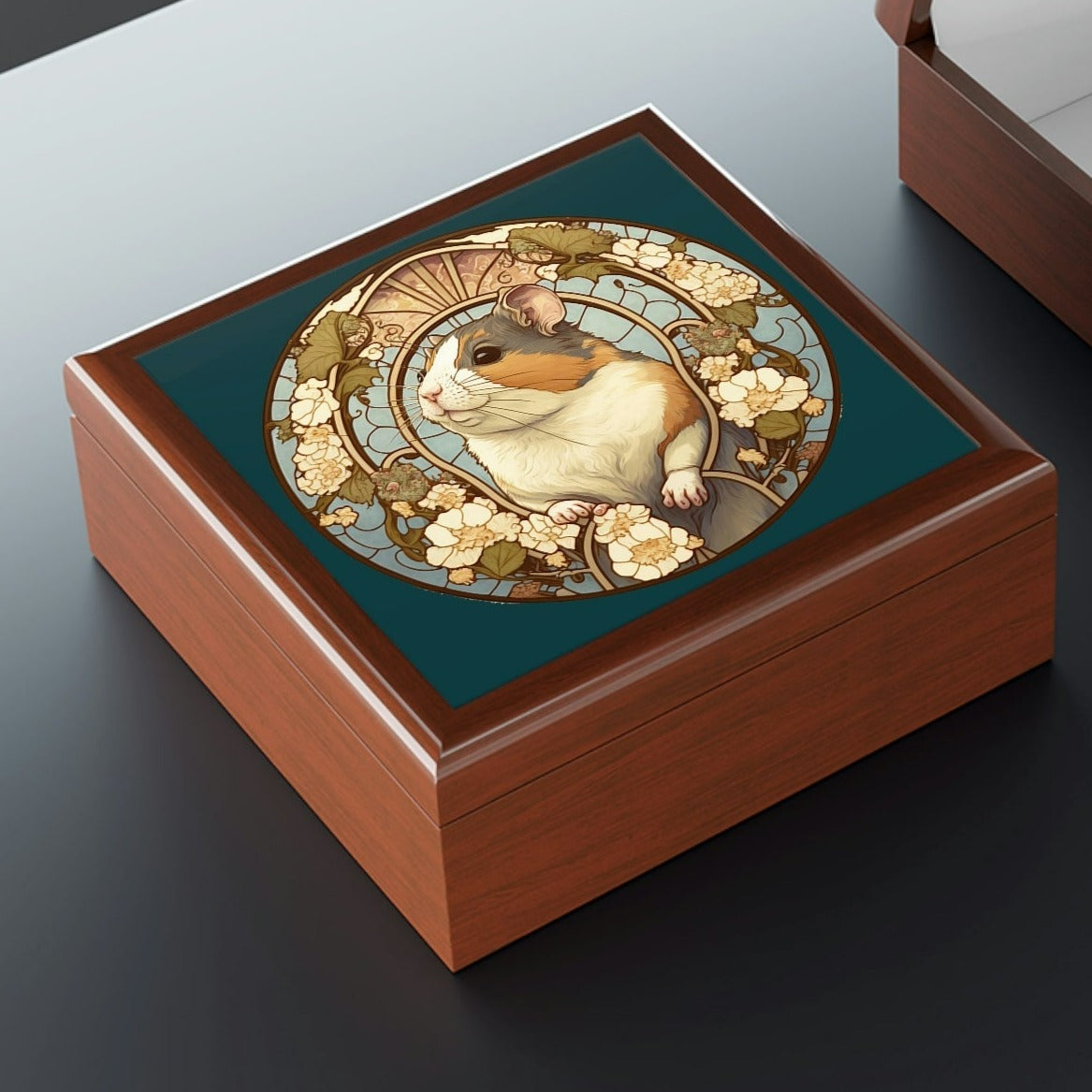 Art Nouveau Hamster Jewelry Box