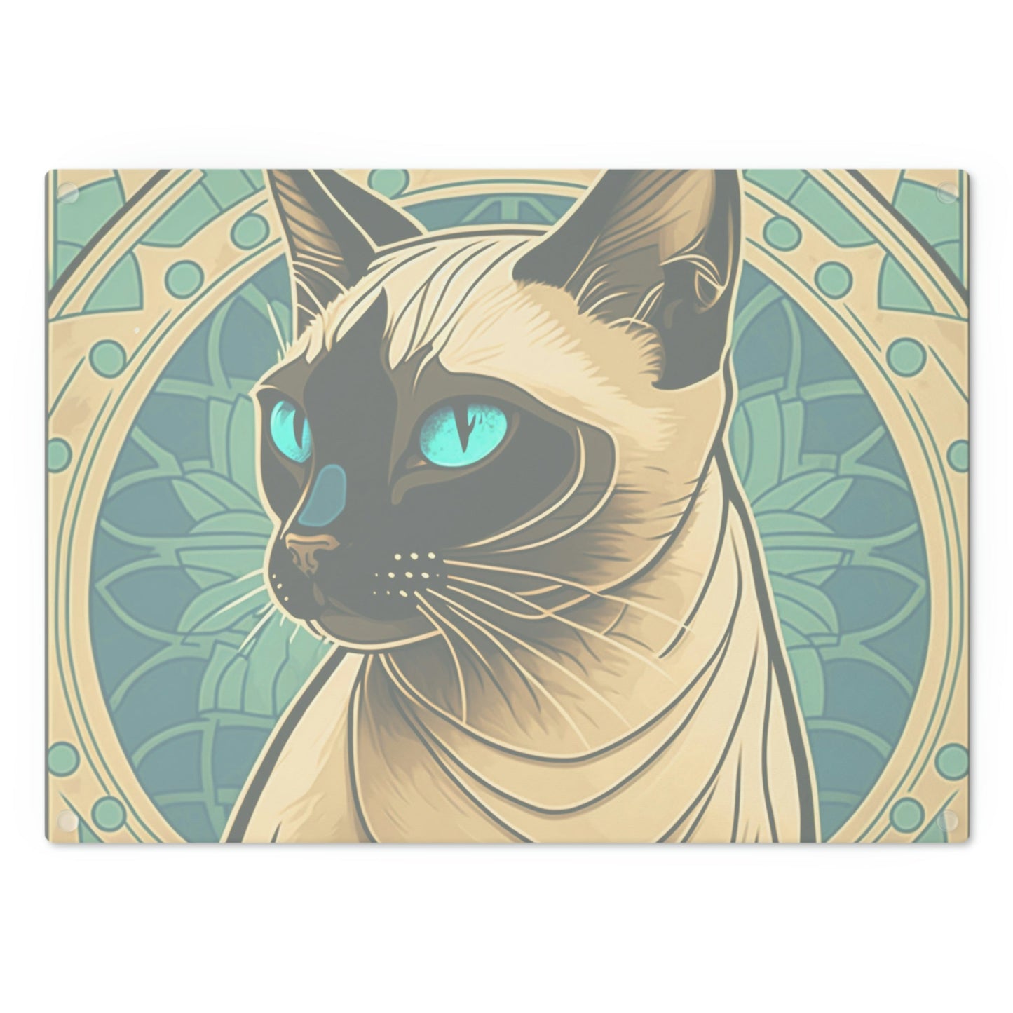 Art Nouveau Siamese Cat Cutting Board