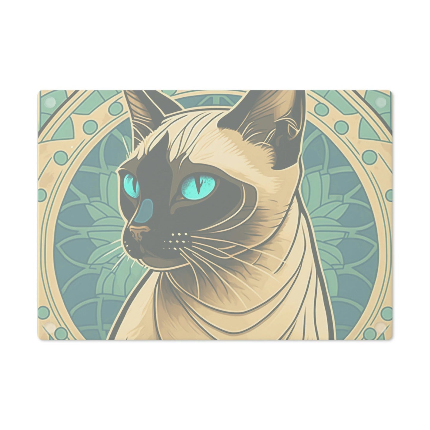Art Nouveau Siamese Cat Cutting Board