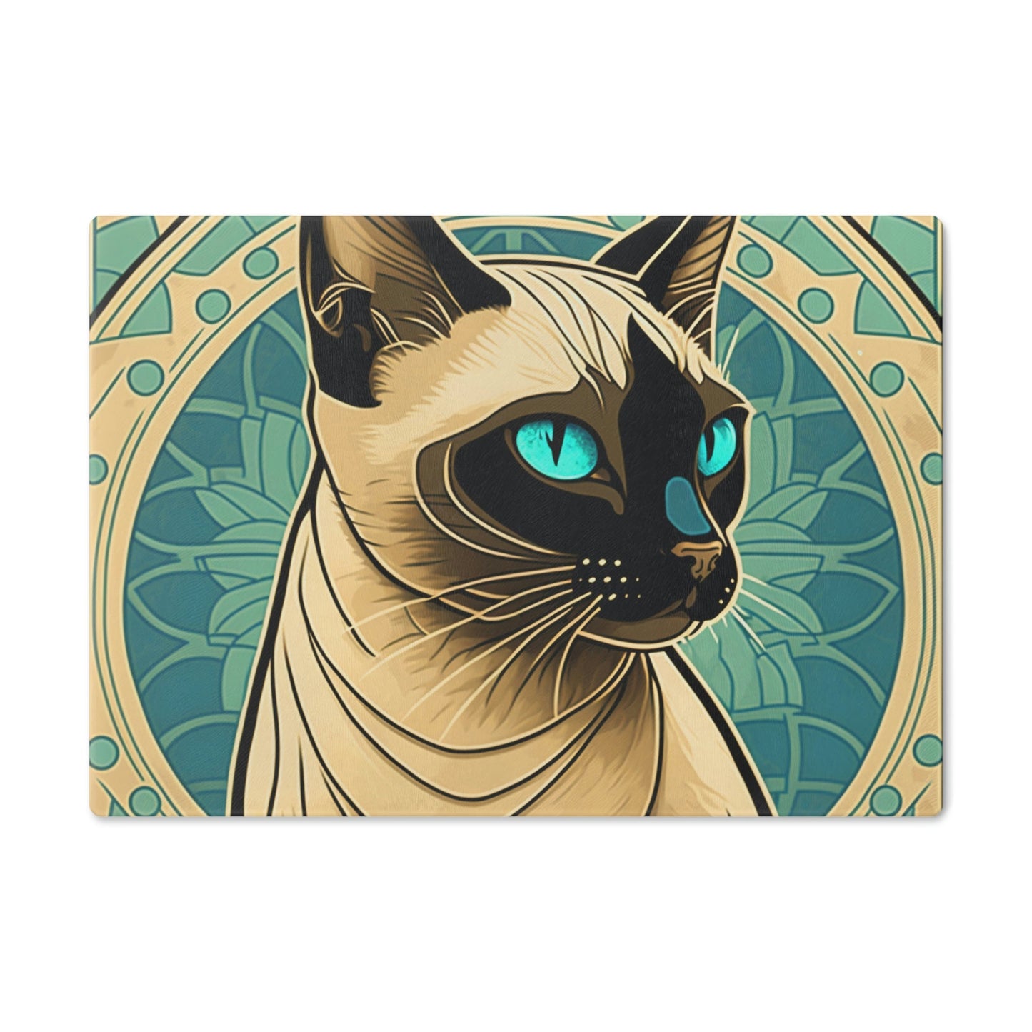Art Nouveau Siamese Cat Cutting Board