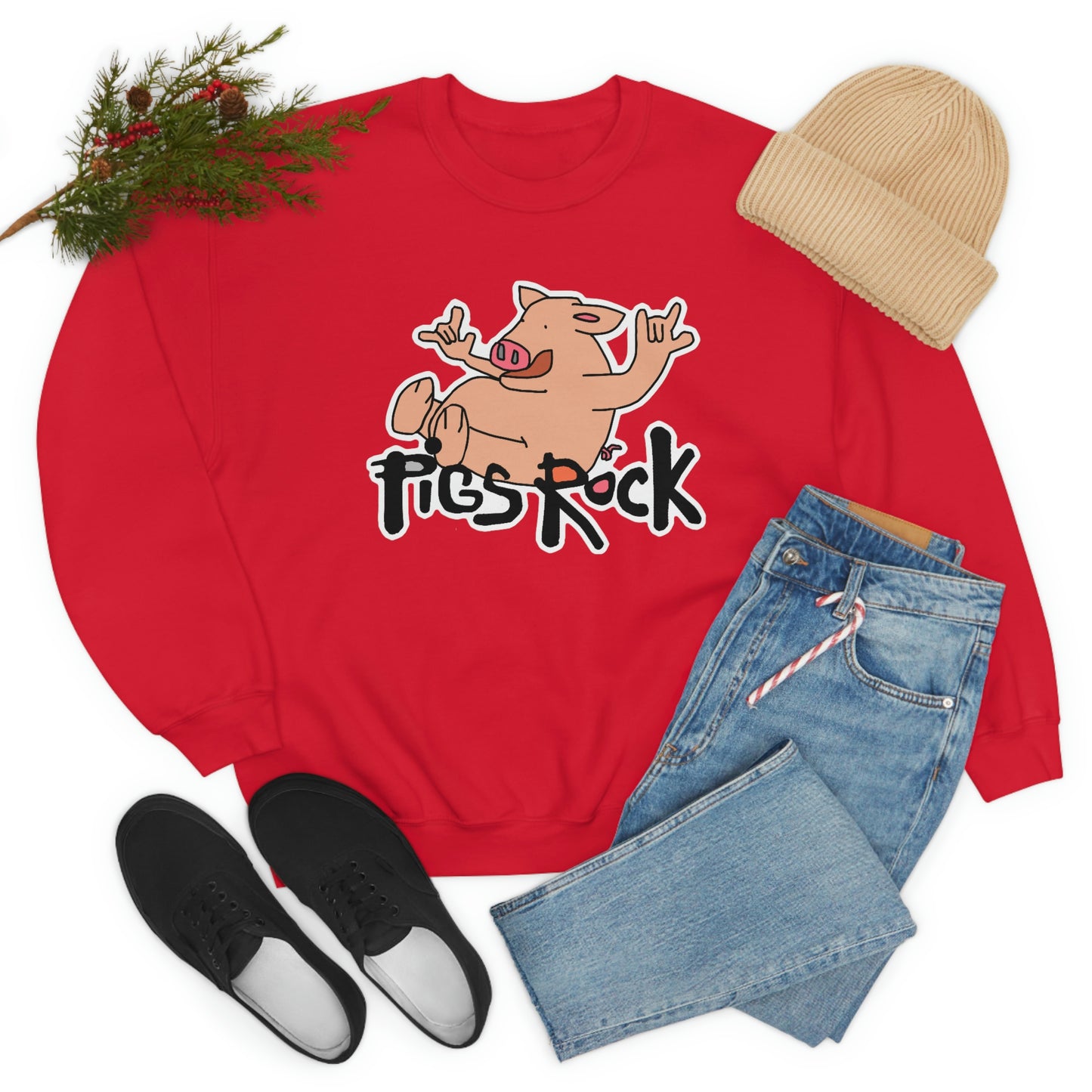 Pigs Rock Unisex Heavy Blend Crewneck Sweatshirt