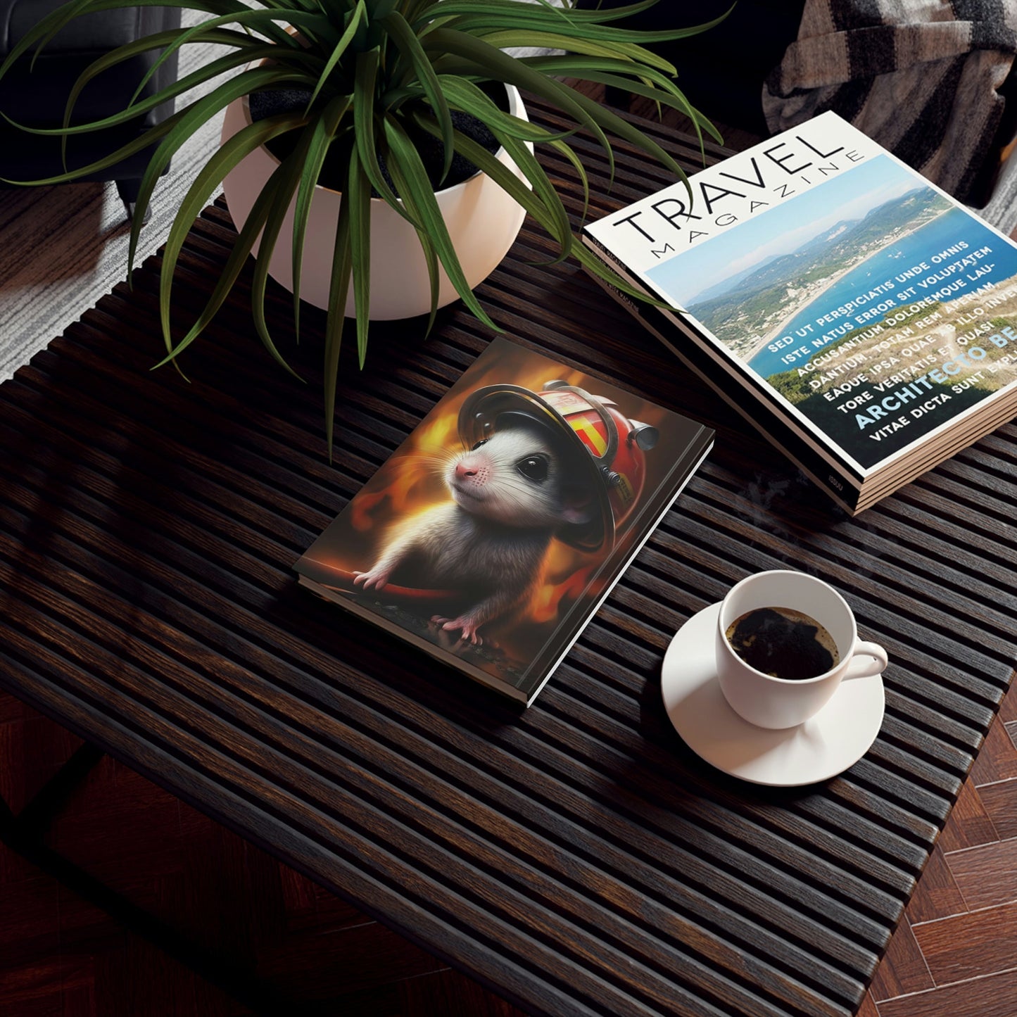 Baby Fireman Mouse Hard Backed Journal