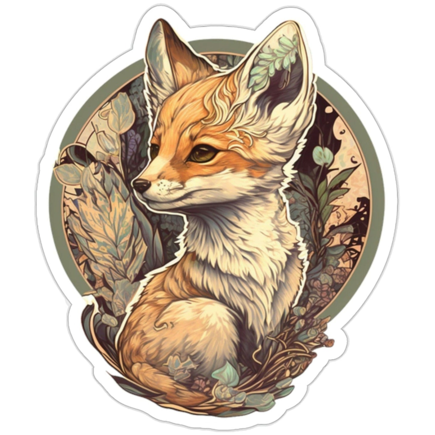 Baby Fox III Kiss-Cut Stickers