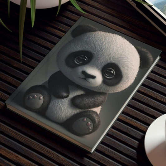 Baby Panda in Need of a Friend Hard Backed Journal