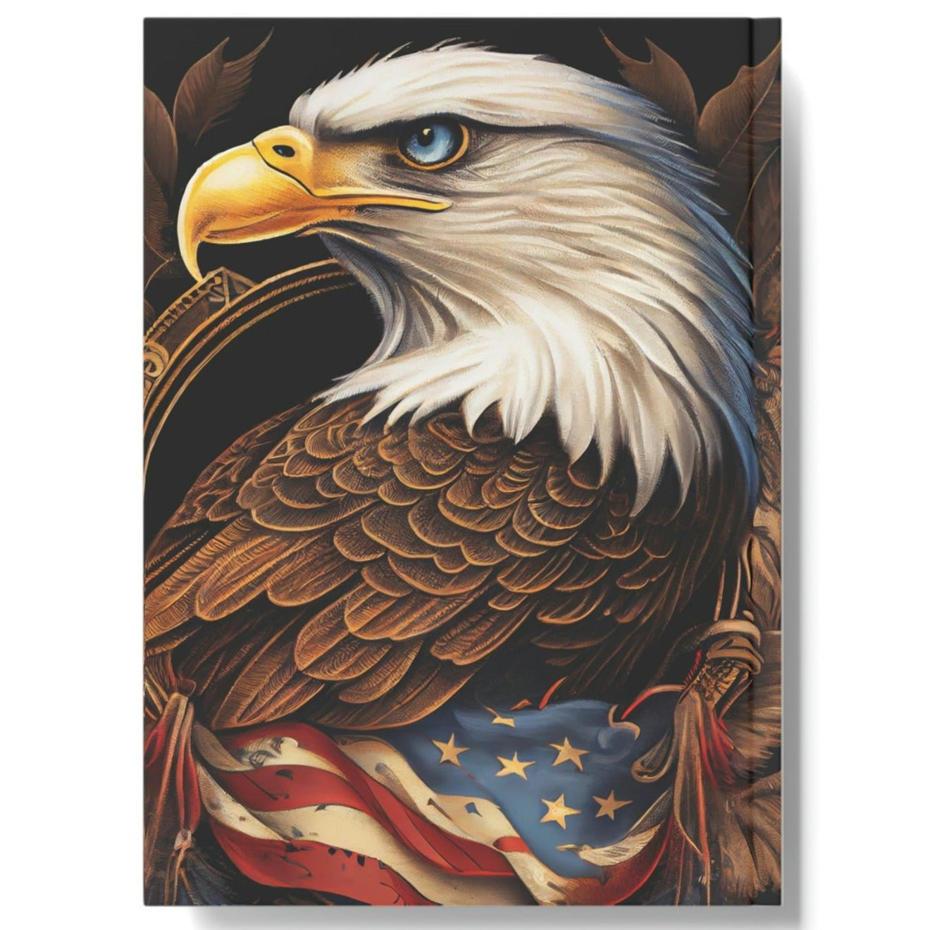 Bald Eagle and American Flag Hard Backed Journal
