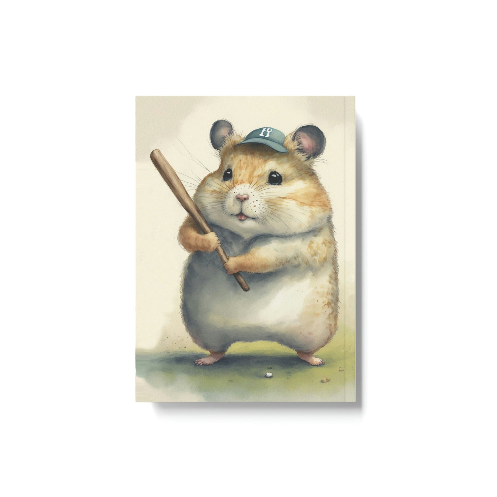 Baseball Hamster Hard Backed Journal